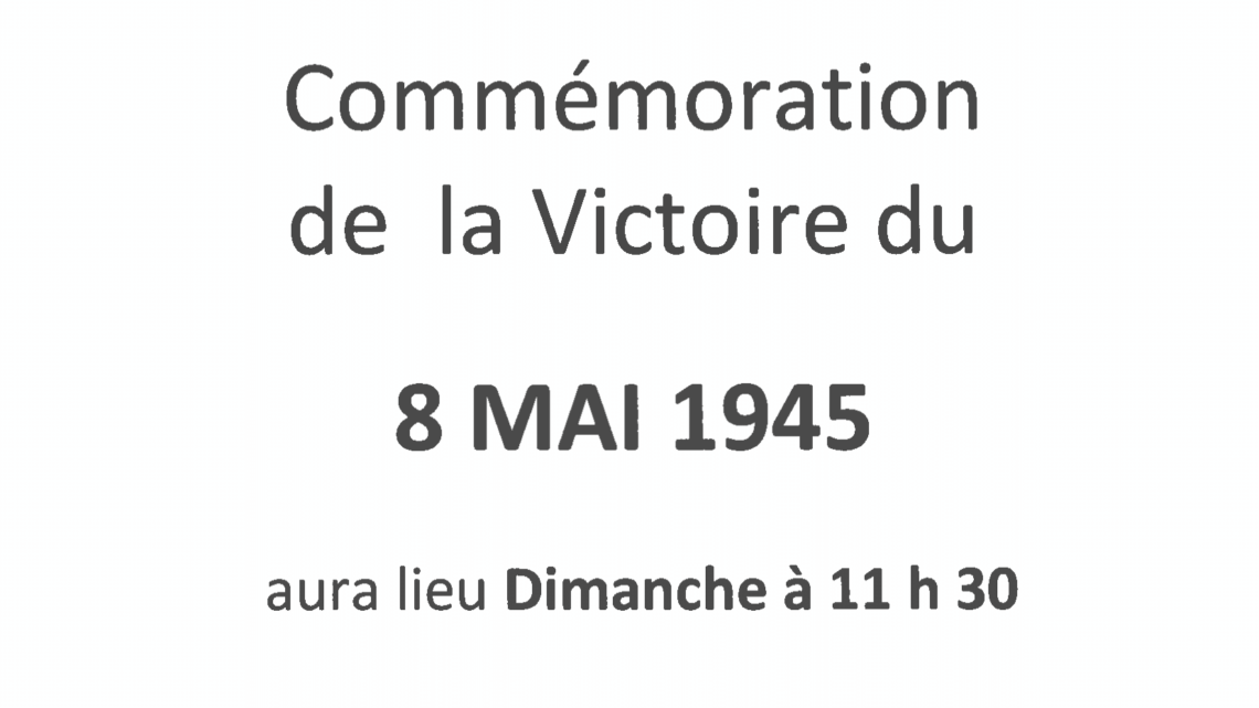 Commémoration de la victoire du 8 Mai 1945