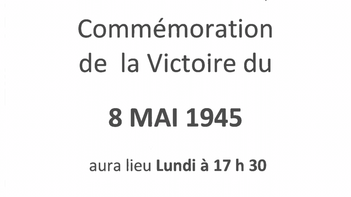 Commémoration de la victoire du 8 Mai 1945